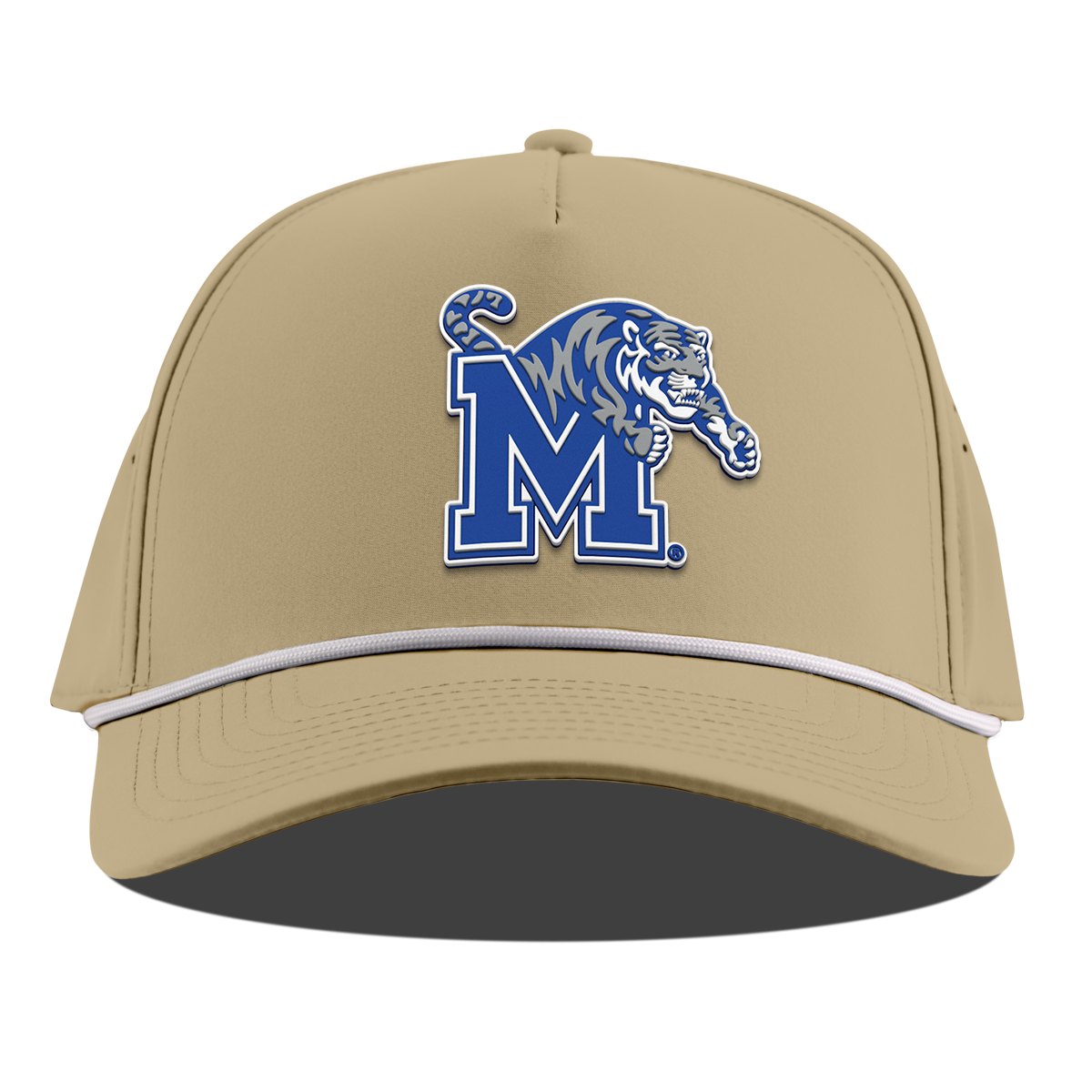 University of Memphis "Memphis Team Logo" Curved 5 Panel Rope Desert