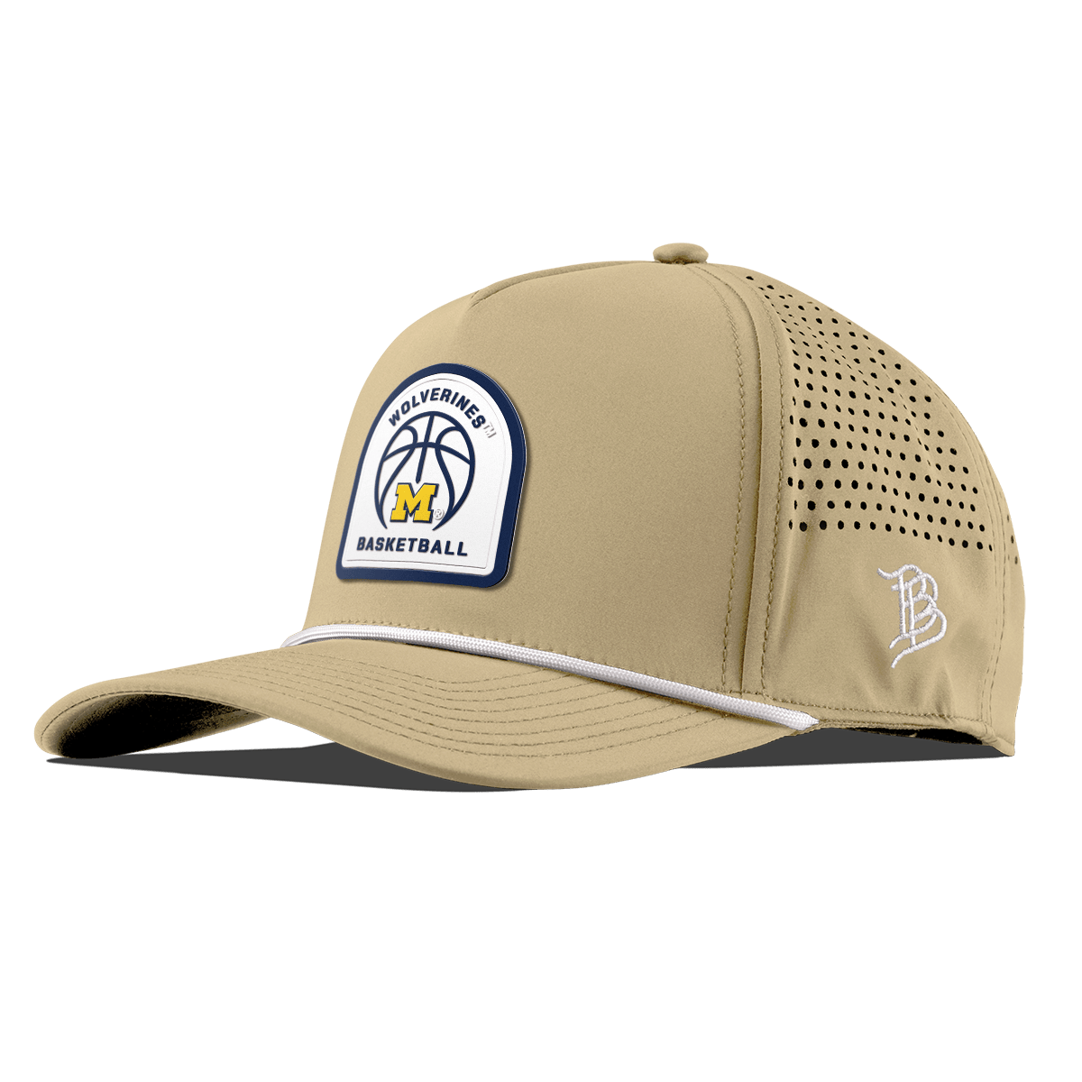 University of Michigan "Michigan Basketball" Curved 5 Panel Rope Desert
