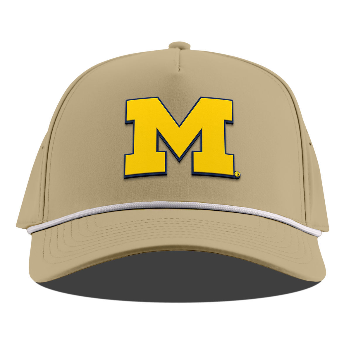 University of Michigan "Michigan Block" Curved 5 Panel Rope Desert