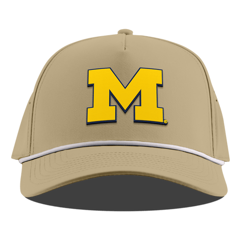University of Michigan "Michigan Block" Curved 5 Panel Rope Desert
