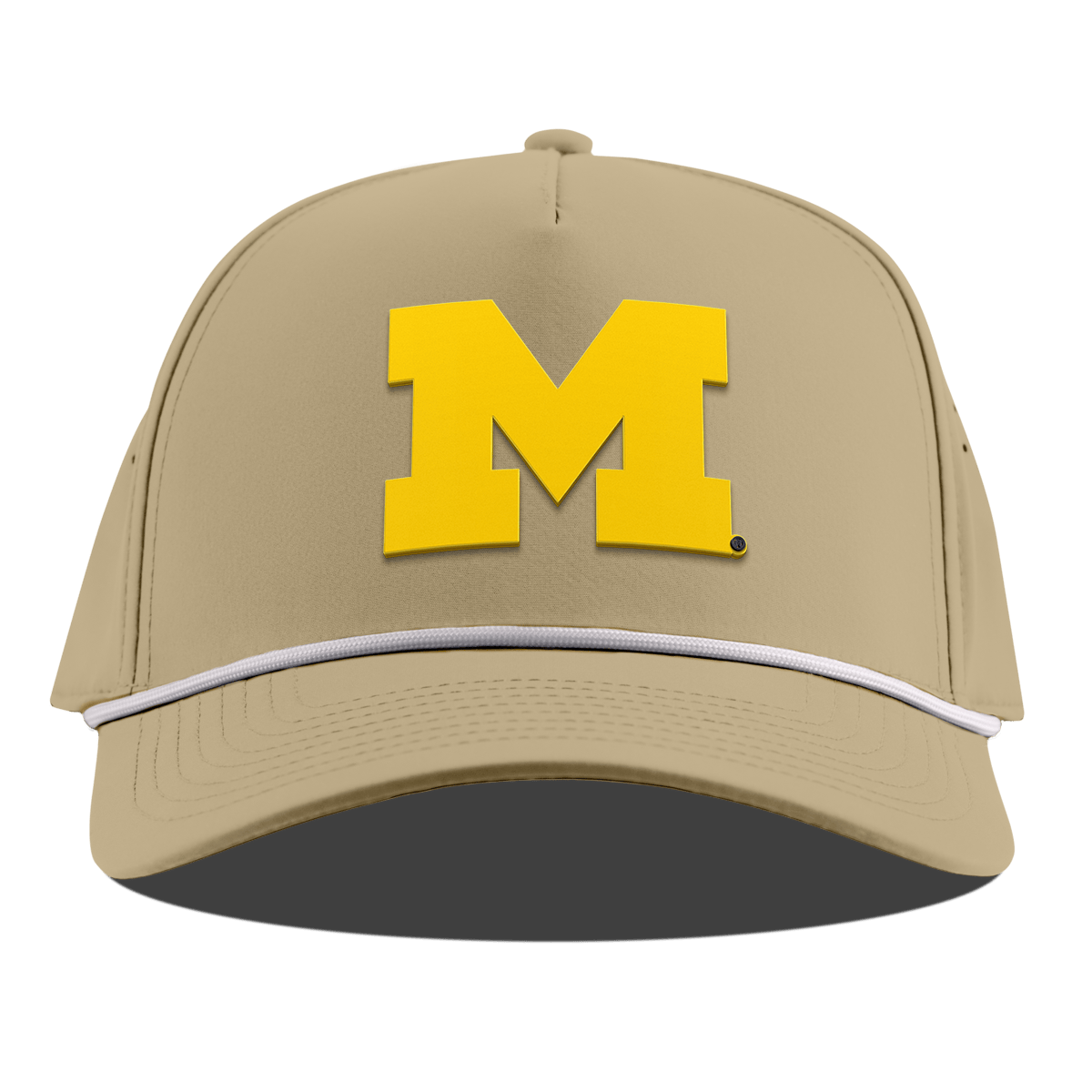 University of Michigan "Michigan Gold Block" Curved 5 Panel Rope Desert