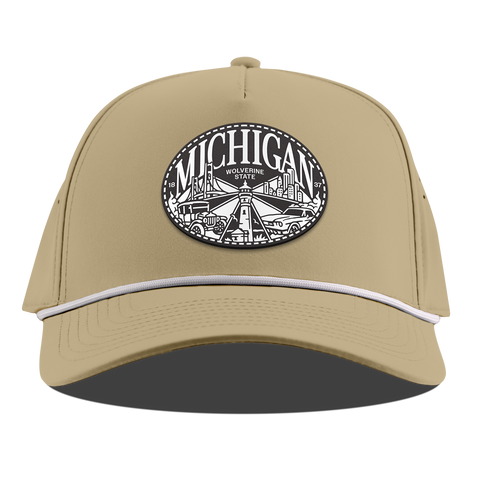 Michigan Traveler Curved 5 Panel Rope Desert