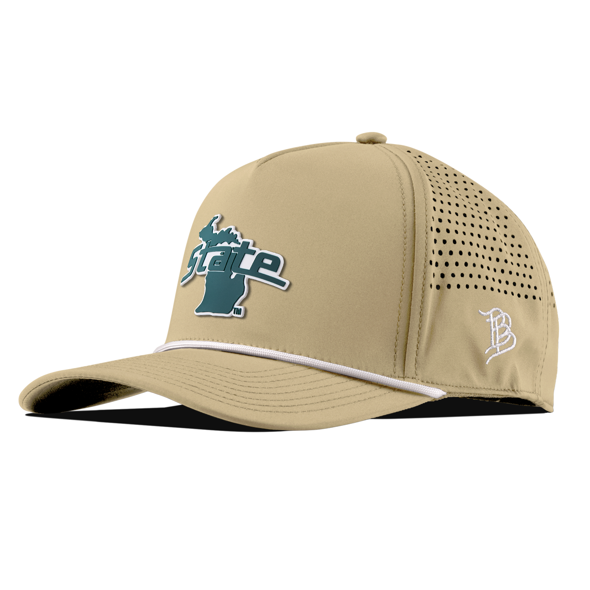 Michigan State University "Michigan State Outline" Curved 5 Panel Rope Desert