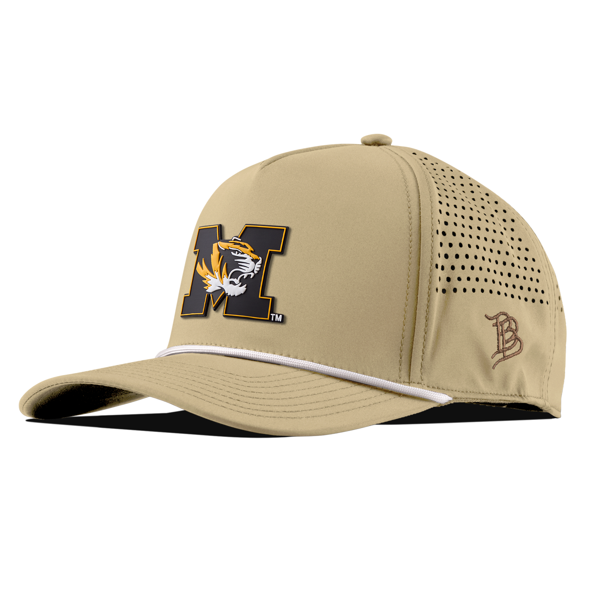 University of Missouri "Missouri M Team Logo" Curved 5 Panel Rope Desert