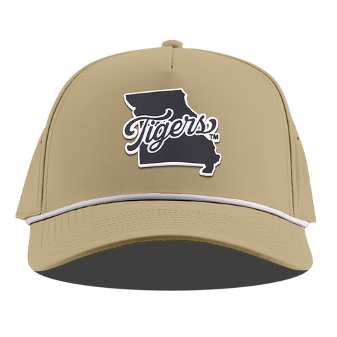 University of Missouri "Missouri Tigers State Script" Curved 5 Panel Rope Desert