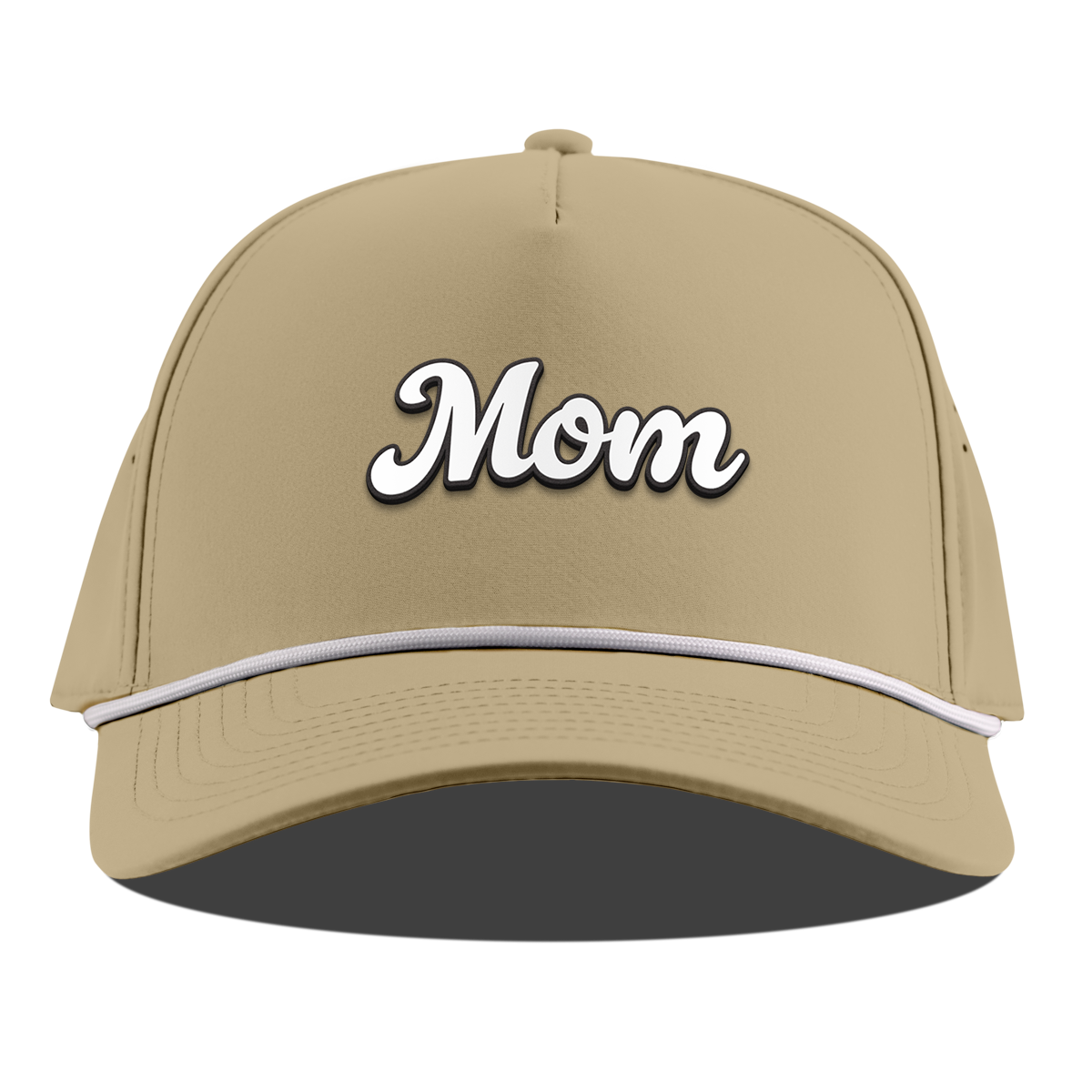 Mom Script Curved 5 Panel Rope Desert