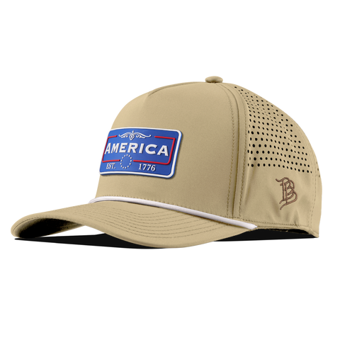 National Pride Curved 5 Panel Rope Desert/White