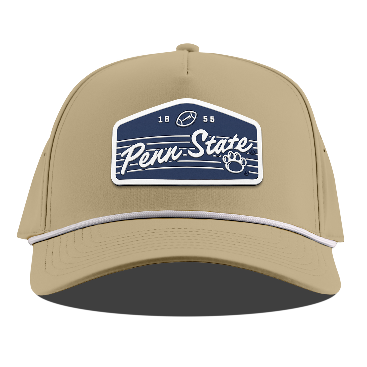 Penn State University "Nittany Lions Football" Curved 5 Panel Rope Desert
