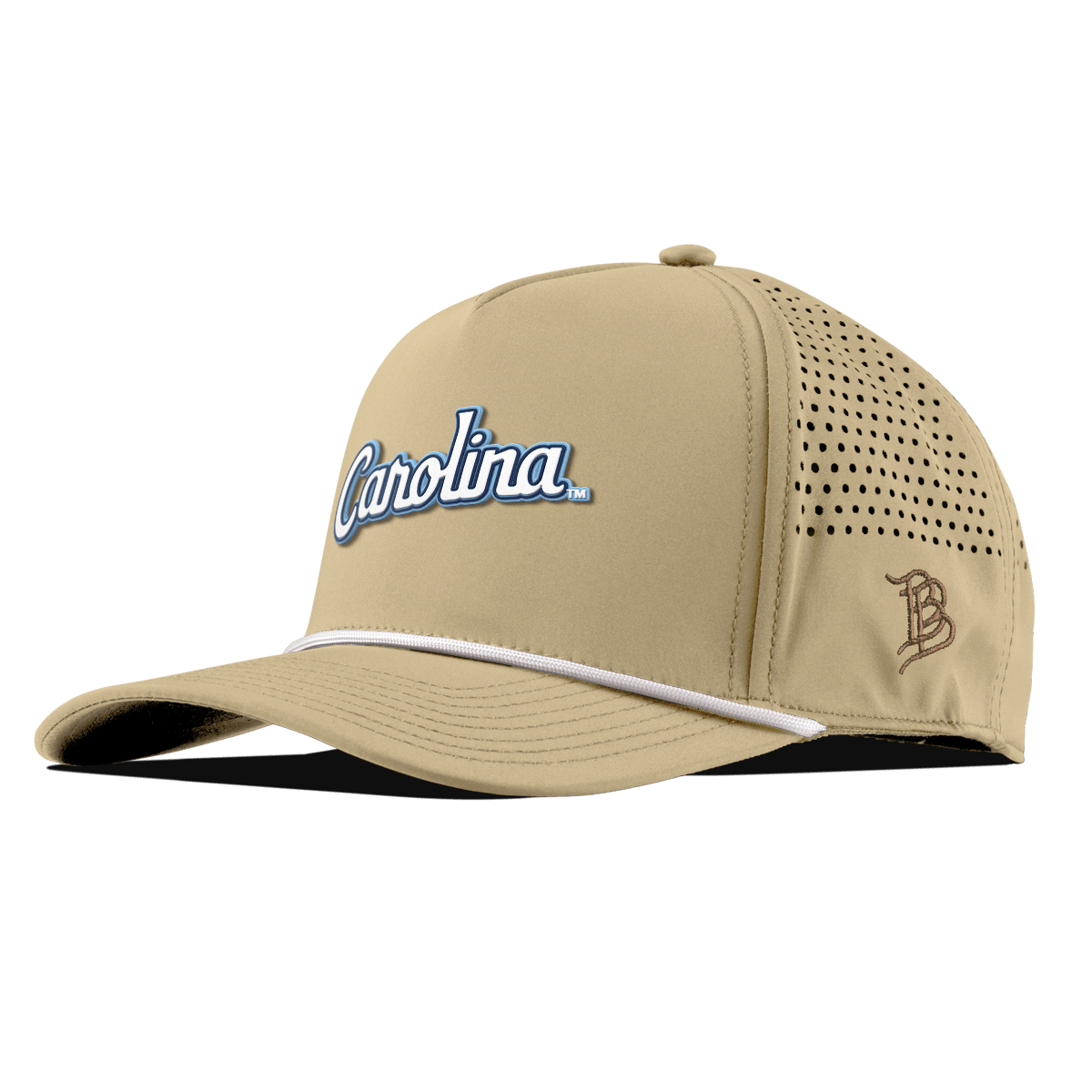 University of North Carolina "North Carolina Script" Curved 5 Panel Rope Desert