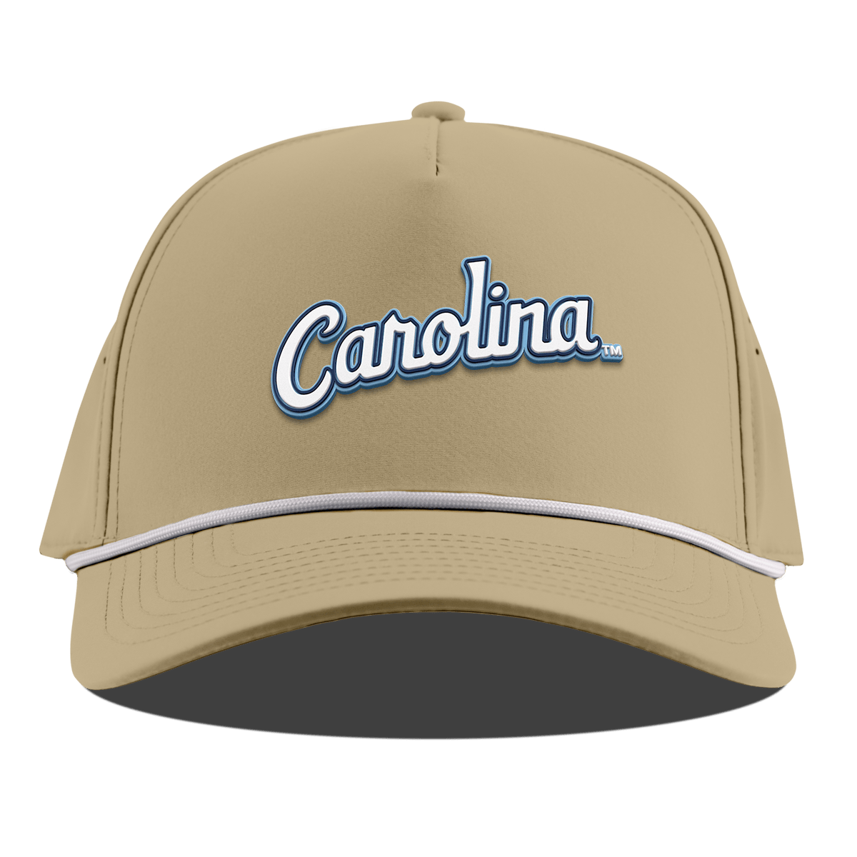 University of North Carolina "North Carolina Script" Curved 5 Panel Rope Desert