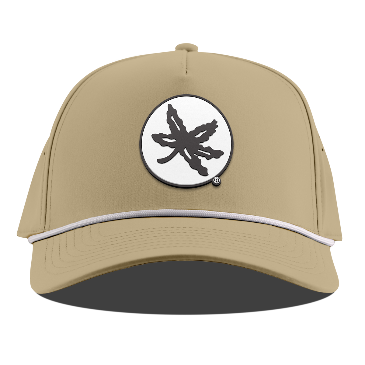 Ohio State University "OSU Buckeye Logo" Curved 5 Panel Rope Desert