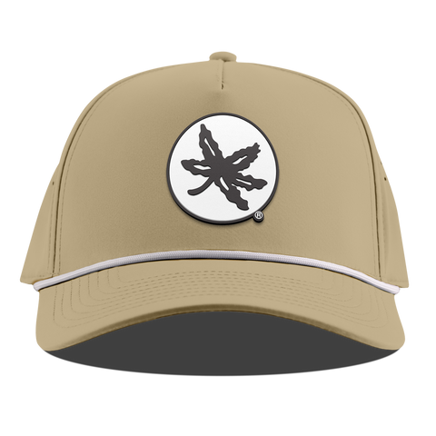 Ohio State University "OSU Buckeye Logo" Curved 5 Panel Rope Desert