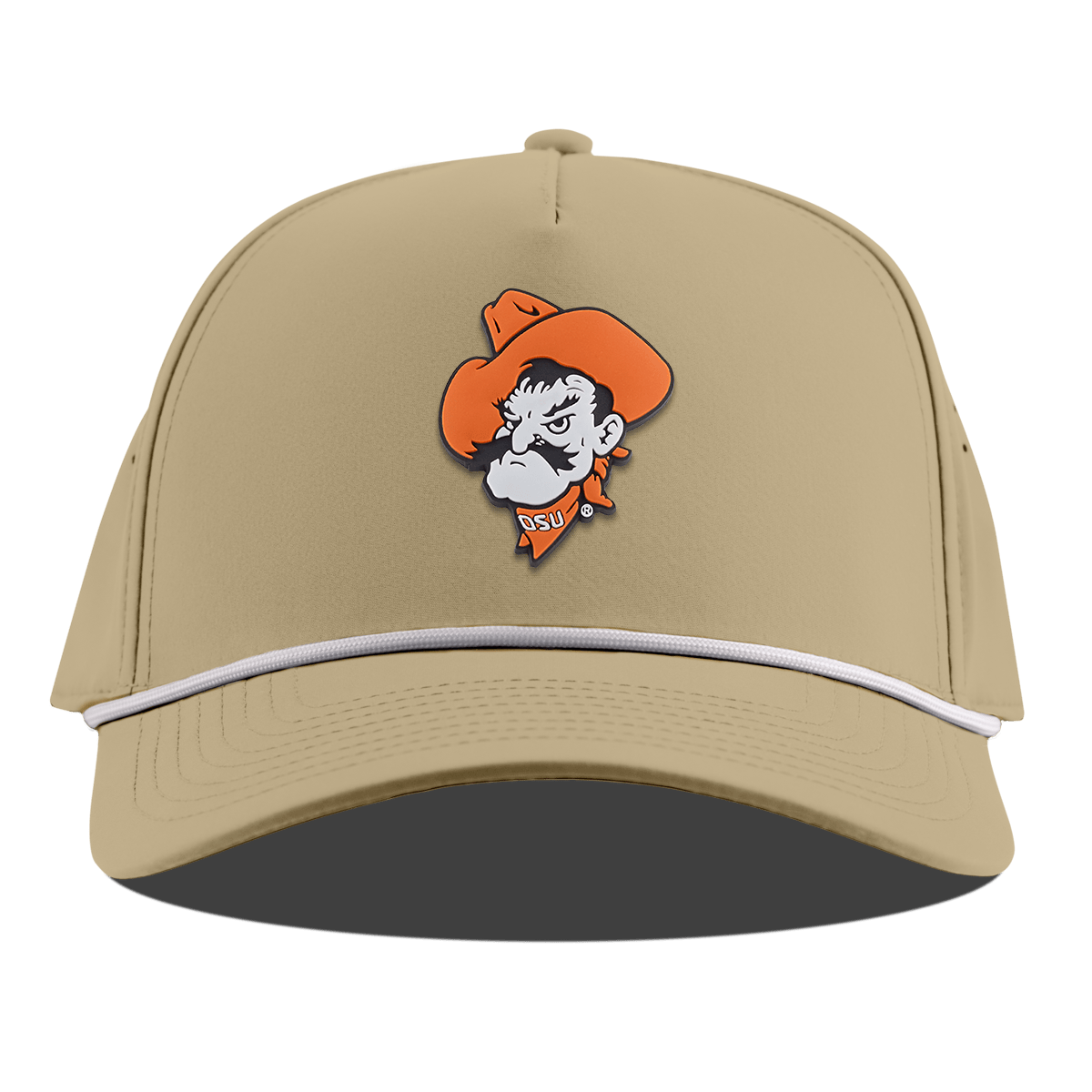 Oklahoma State University "OSU Pistol Pete" Curved 5 Panel Rope Desert