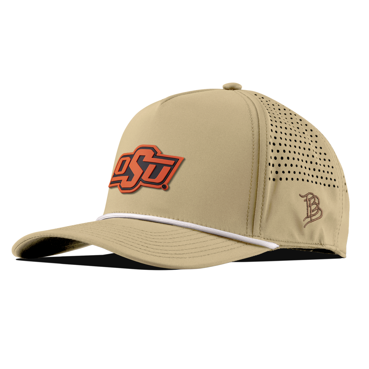 Oklahoma State University "OSU Team Logo" Curved 5 Panel Rope Desert/White