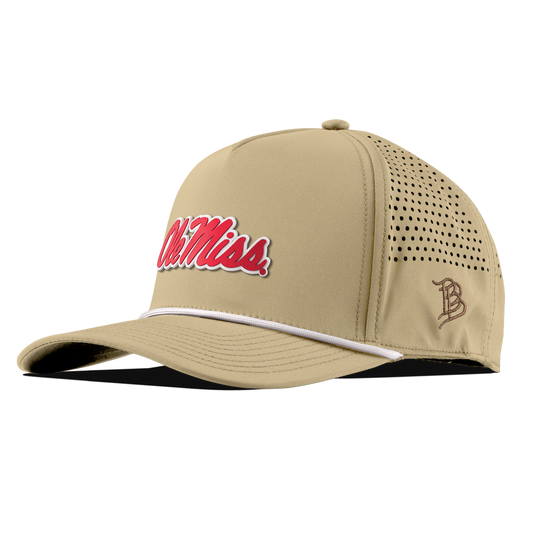 University of Mississippi "Ole Miss Crimson Script" Curved 5 Panel Rope Desert