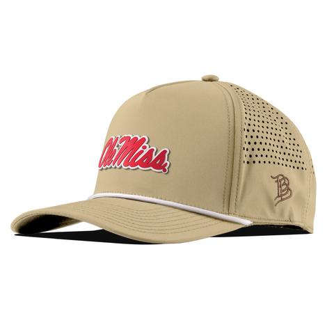 University of Mississippi "Ole Miss Crimson Script" Curved 5 Panel Rope Desert