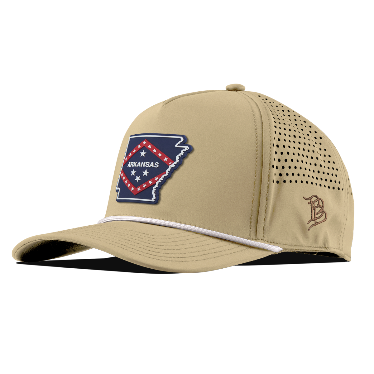 Arkansas Patriot Series Curved 5 Panel Rope Desert/White