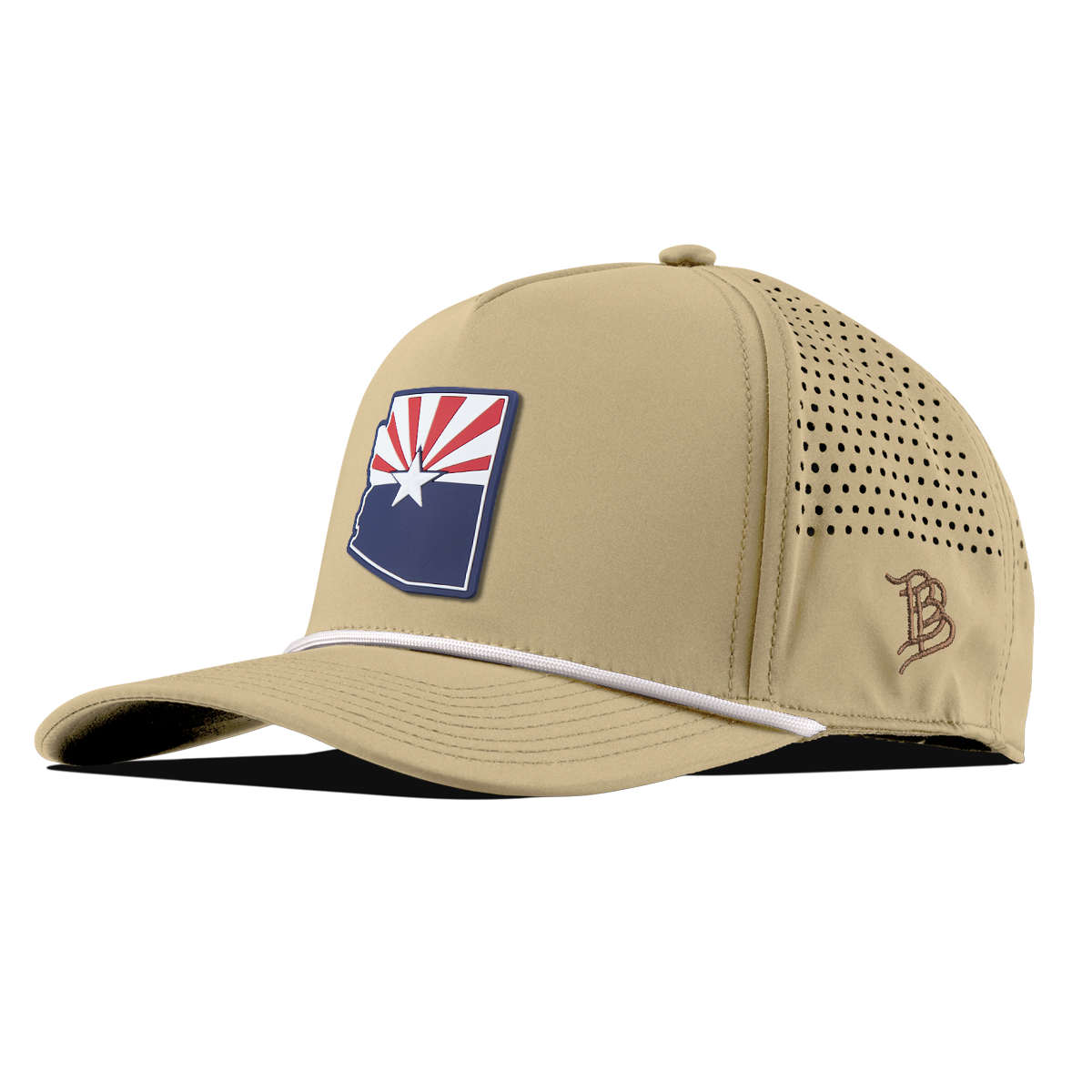 Arizona Patriot Series Curved 5 Panel Rope Desert/White