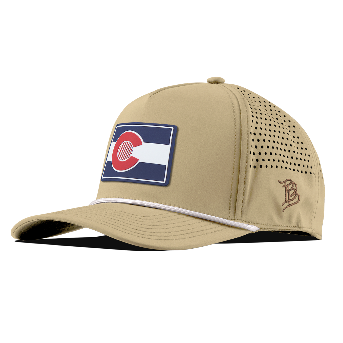 Colorado Patriot Series Curved 5 Panel Rope Desert/White