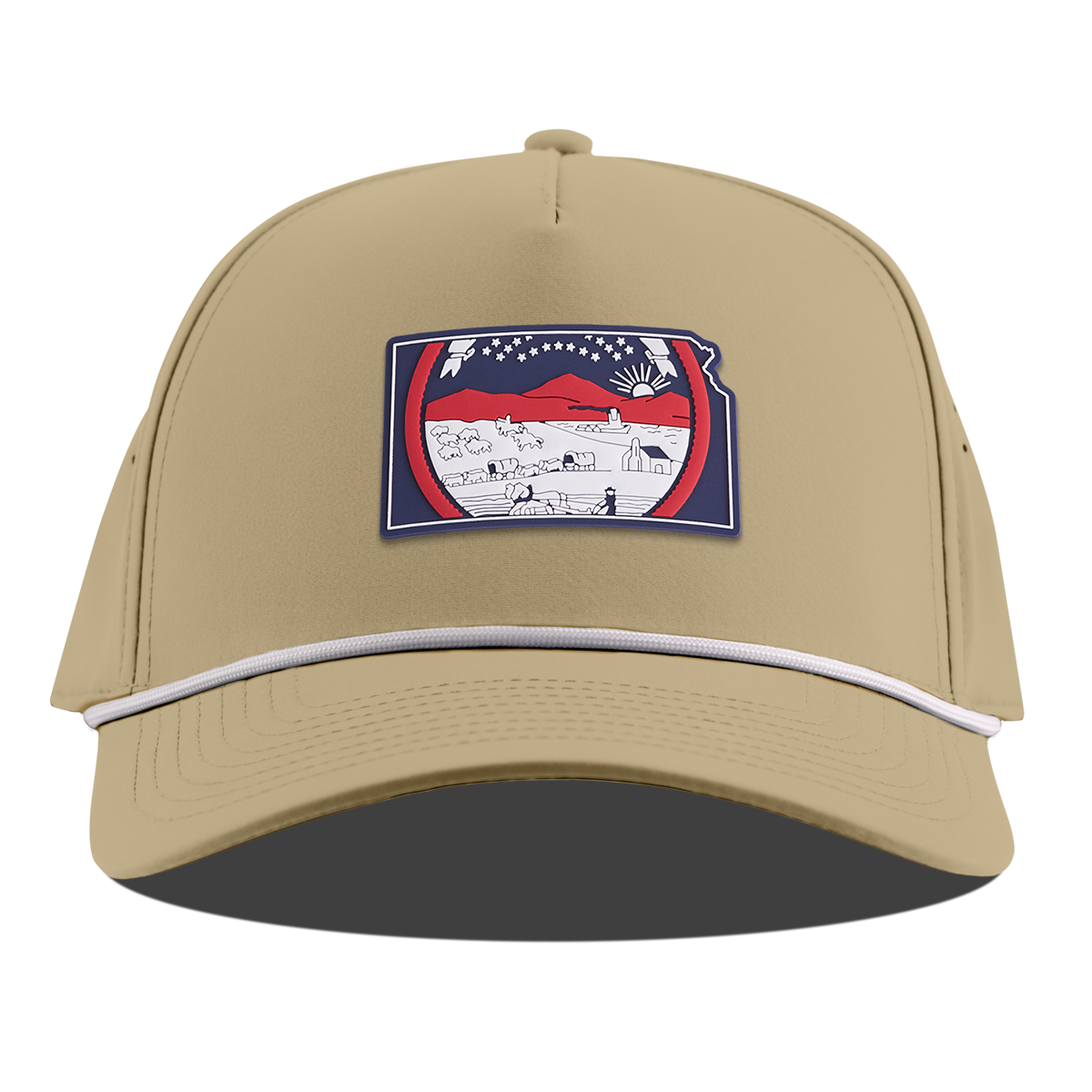 Kansas Patriot Series Curved 5 Panel Rope Desert
