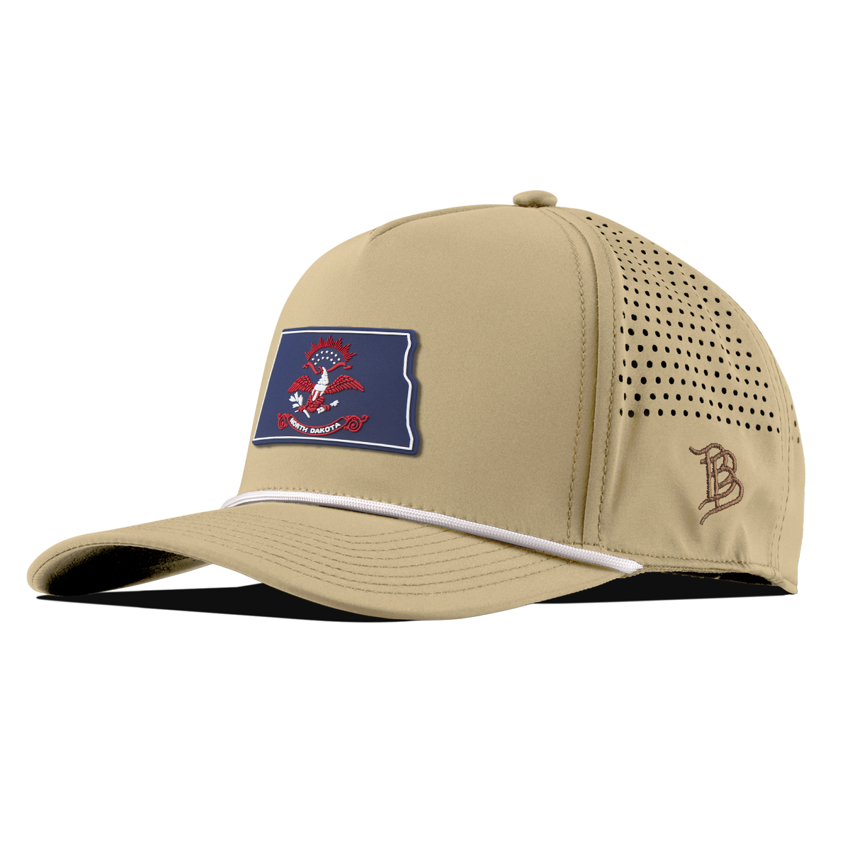 North Dakota Patriot Series Curved 5 Panel Rope Desert/White