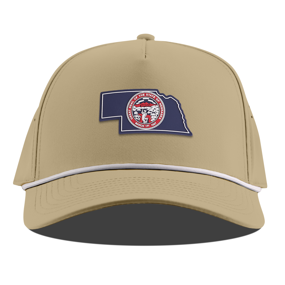 Nebraska Patriot Series Curved 5 Panel Rope Desert