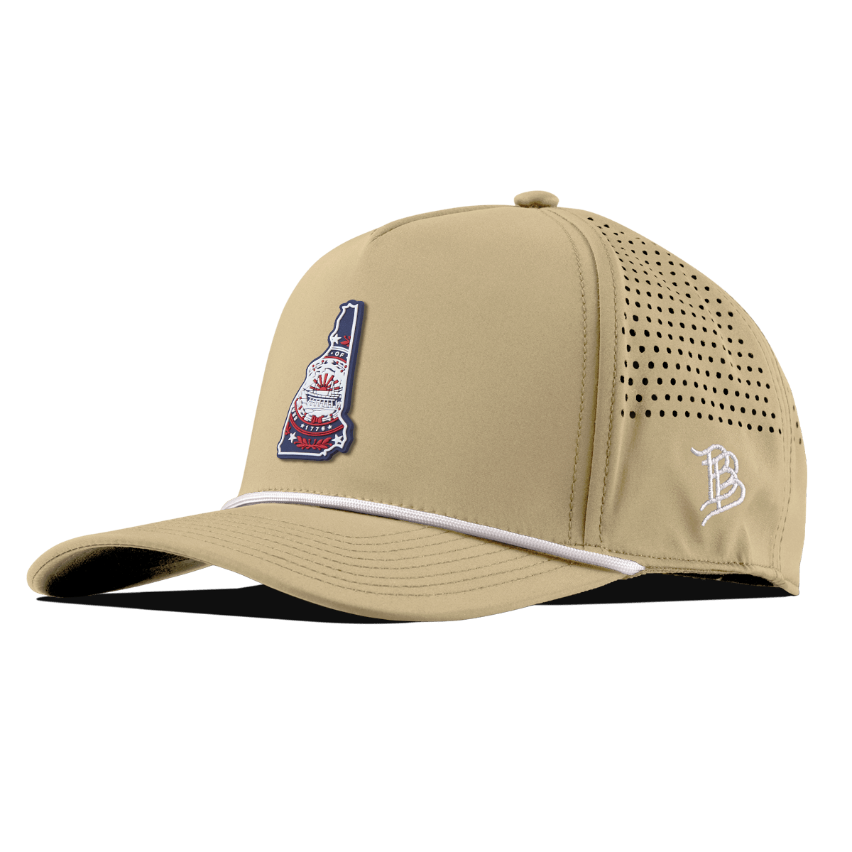 New Hampshire Patriot Series Curved 5 Panel Rope Desert