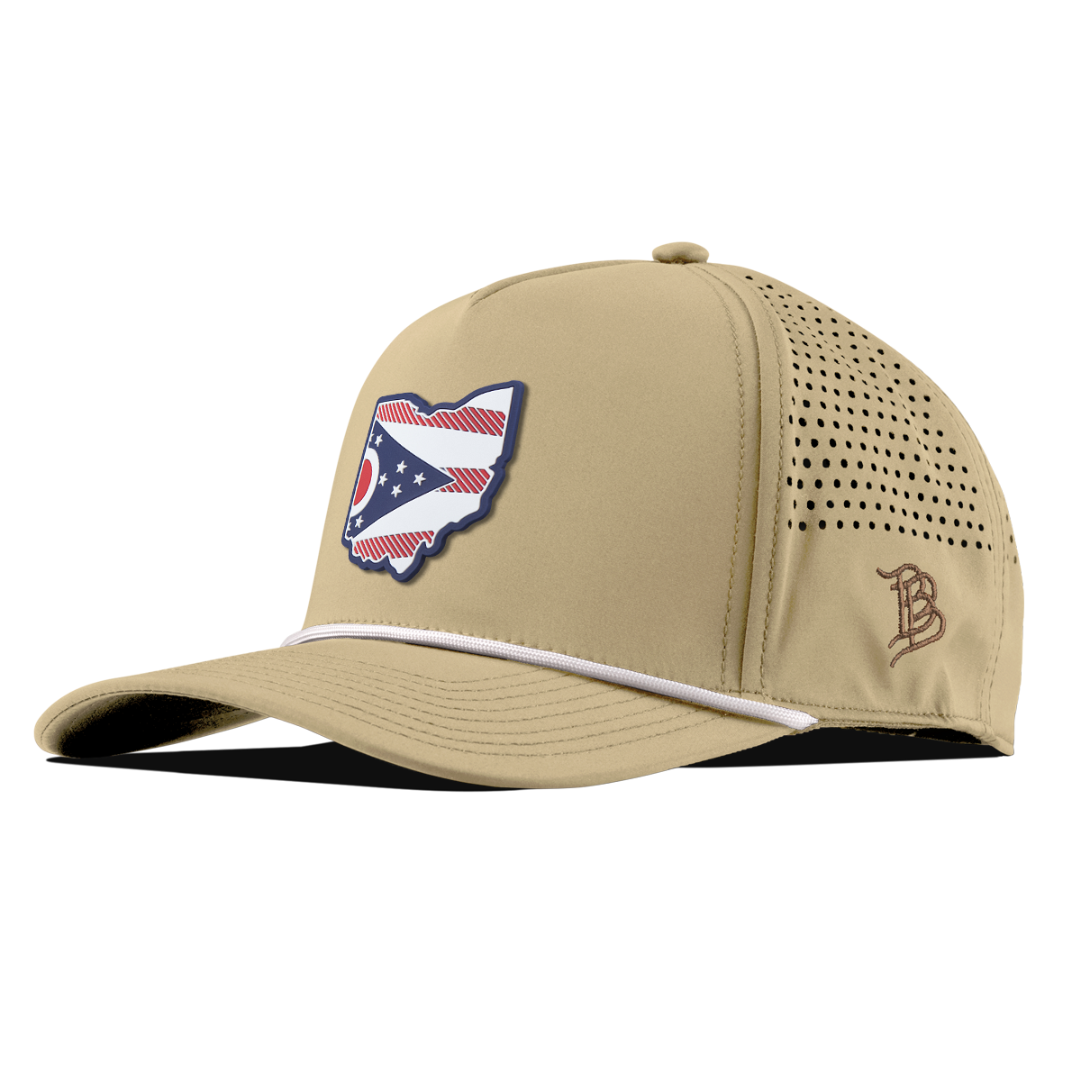 Ohio Patriot Series Curved 5 Panel Rope Desert/White