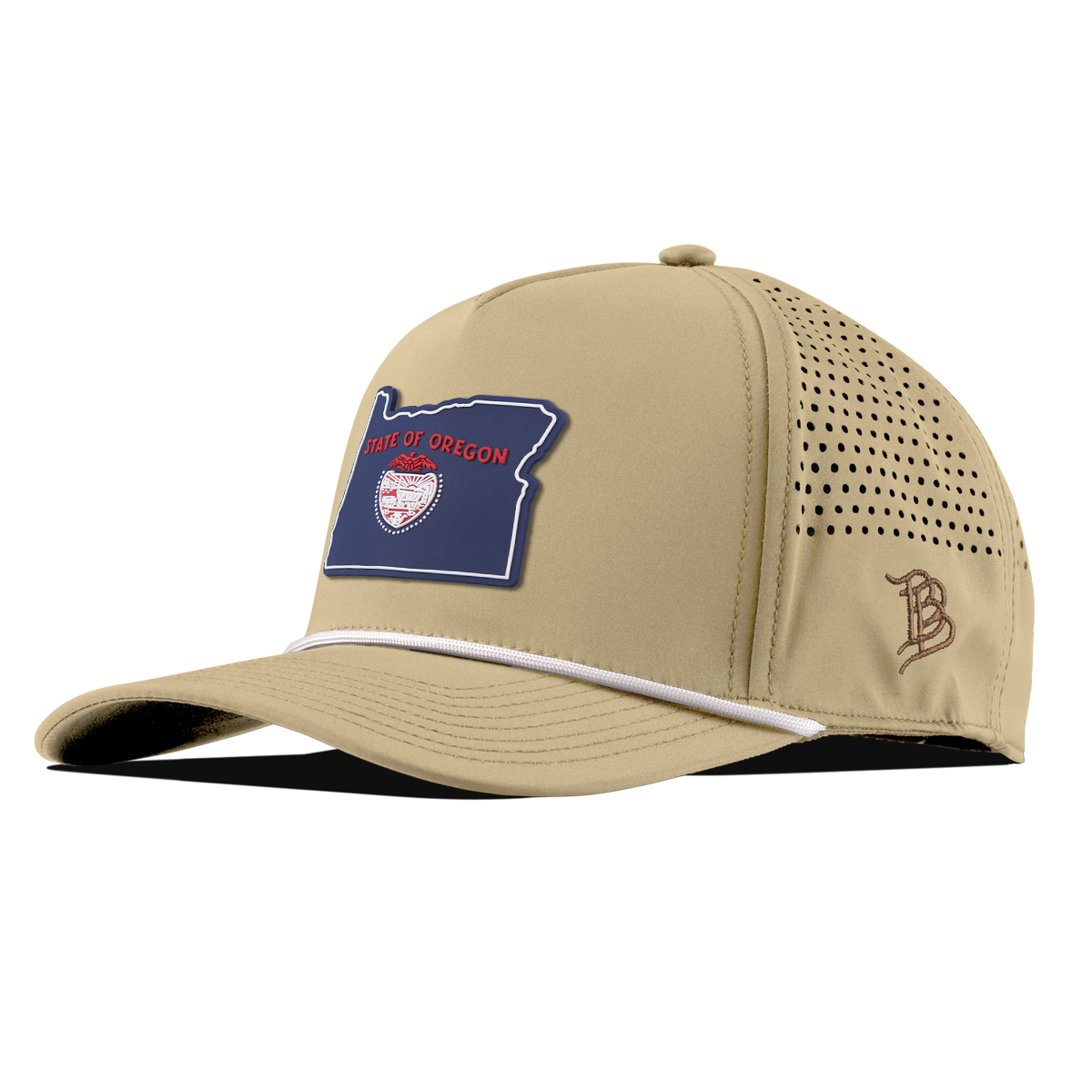 Oregon Patriot Series Curved 5 Panel Rope Desert/White