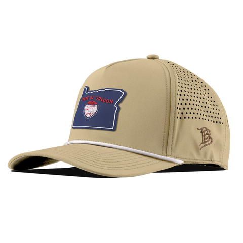 Oregon Patriot Series Curved 5 Panel Rope Desert/White