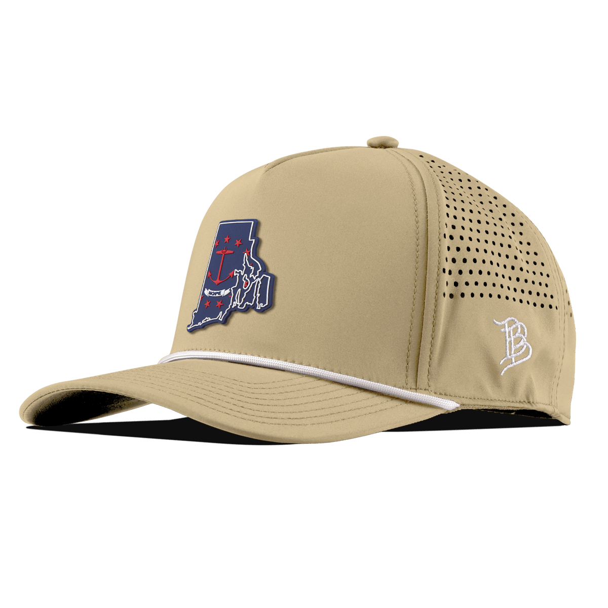 Rhode Island Patriot Series Curved 5 Panel Rope Desert