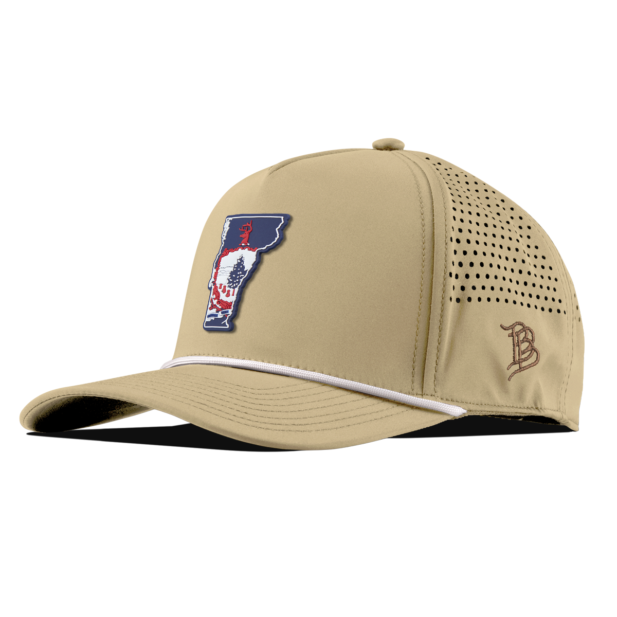 Vermont Patriot Series Curved 5 Panel Rope Desert/White