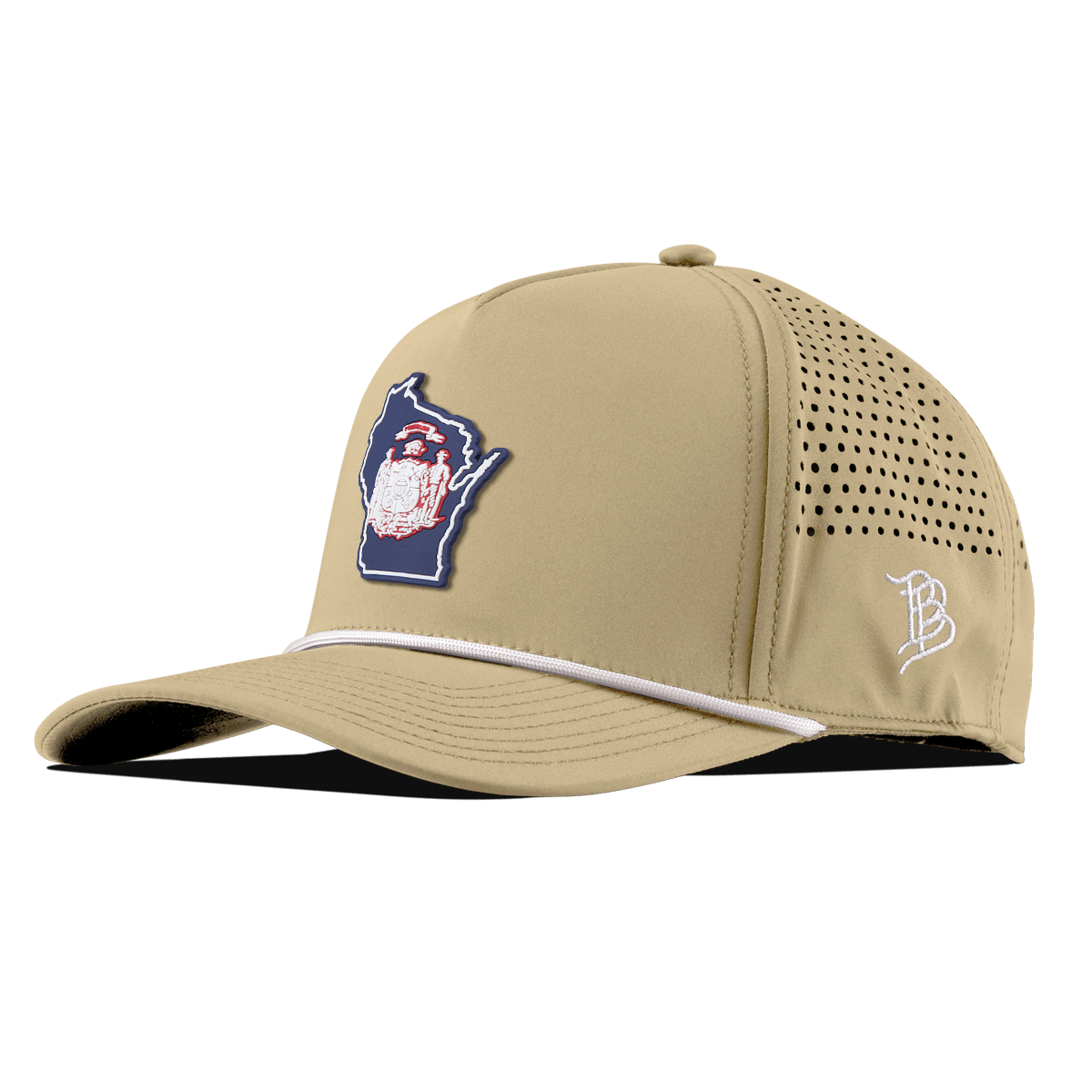Wisconsin Patriot Series Curved 5 Panel Rope Desert