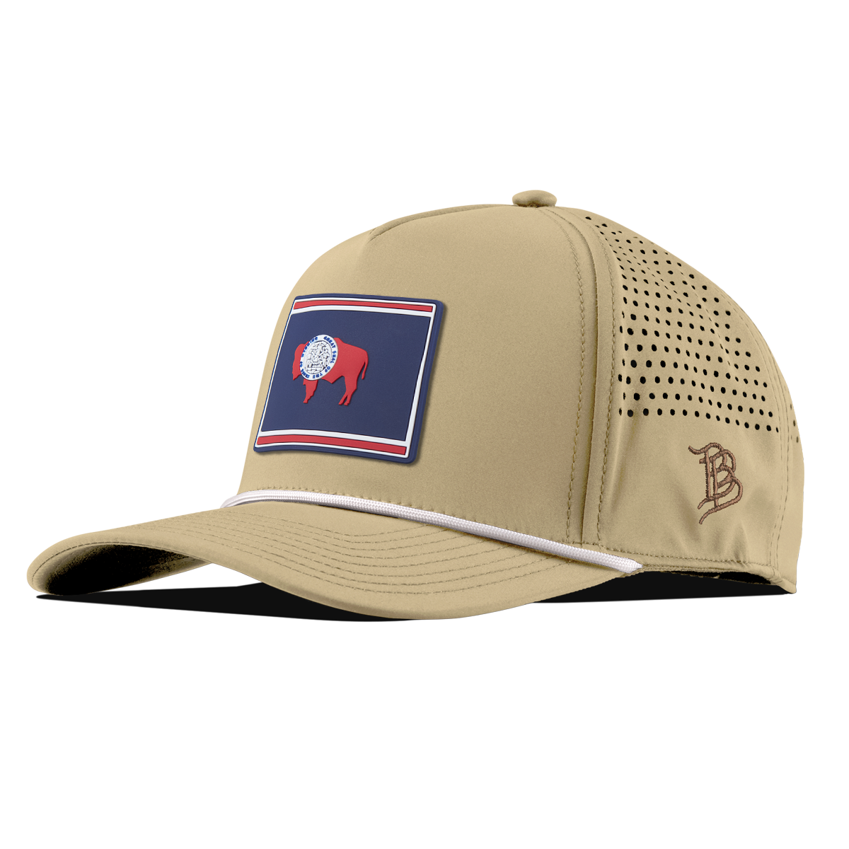 Wyoming Patriot Series Curved 5 Panel Rope Desert/White