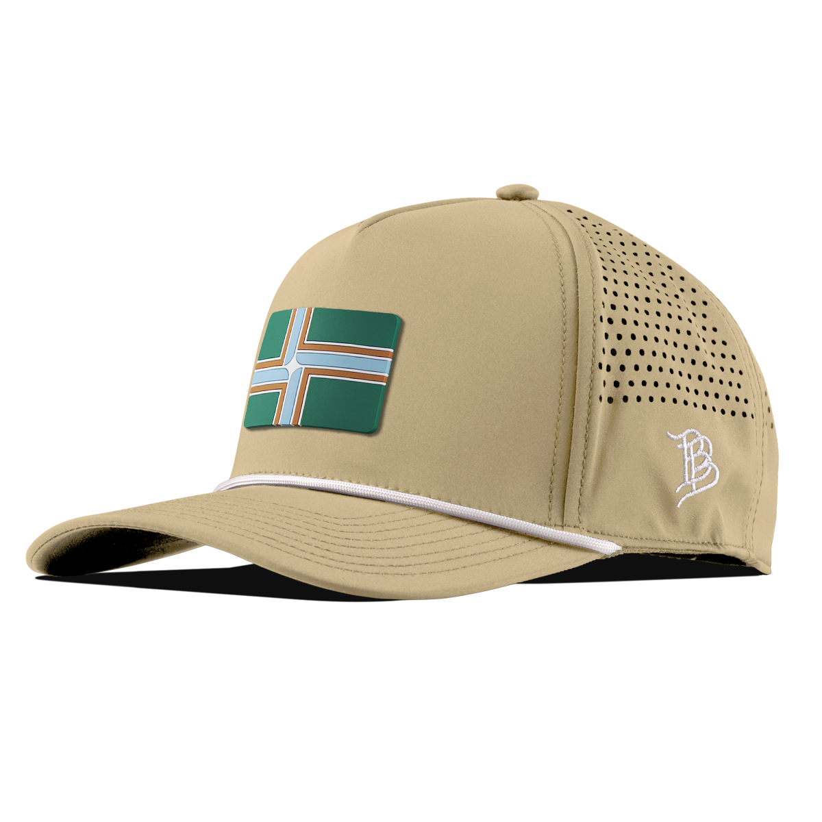 Portland Flag Curved 5 Panel Rope Desert