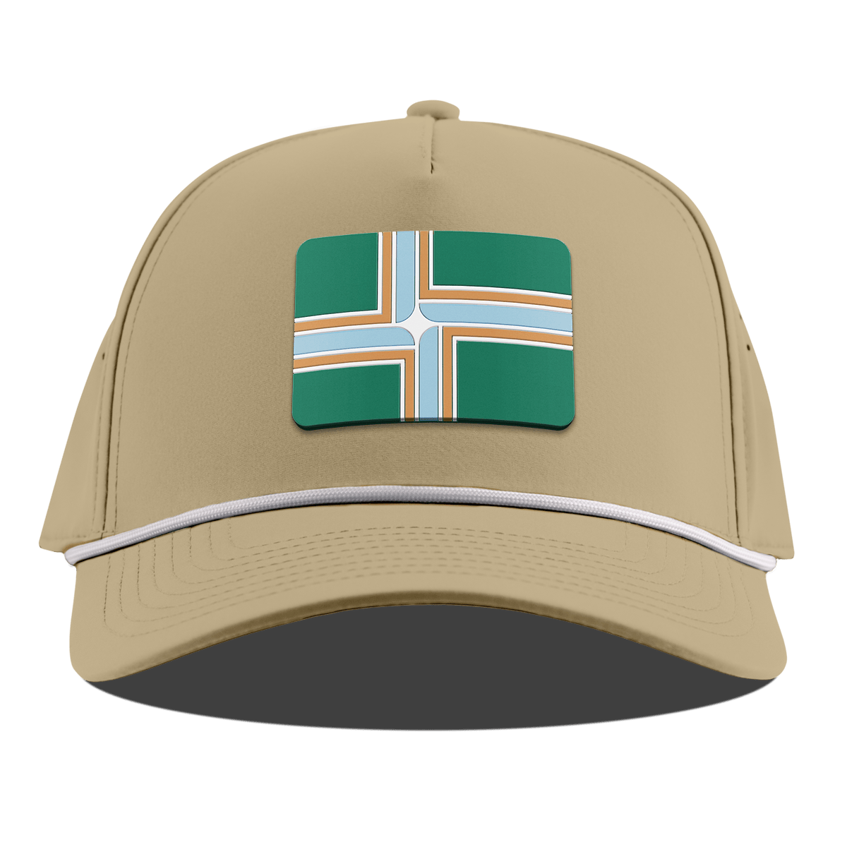 Portland Flag Curved 5 Panel Rope Desert