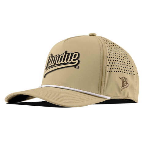 Purdue University "Purdue Script Gold" Curved 5 Panel Rope Desert