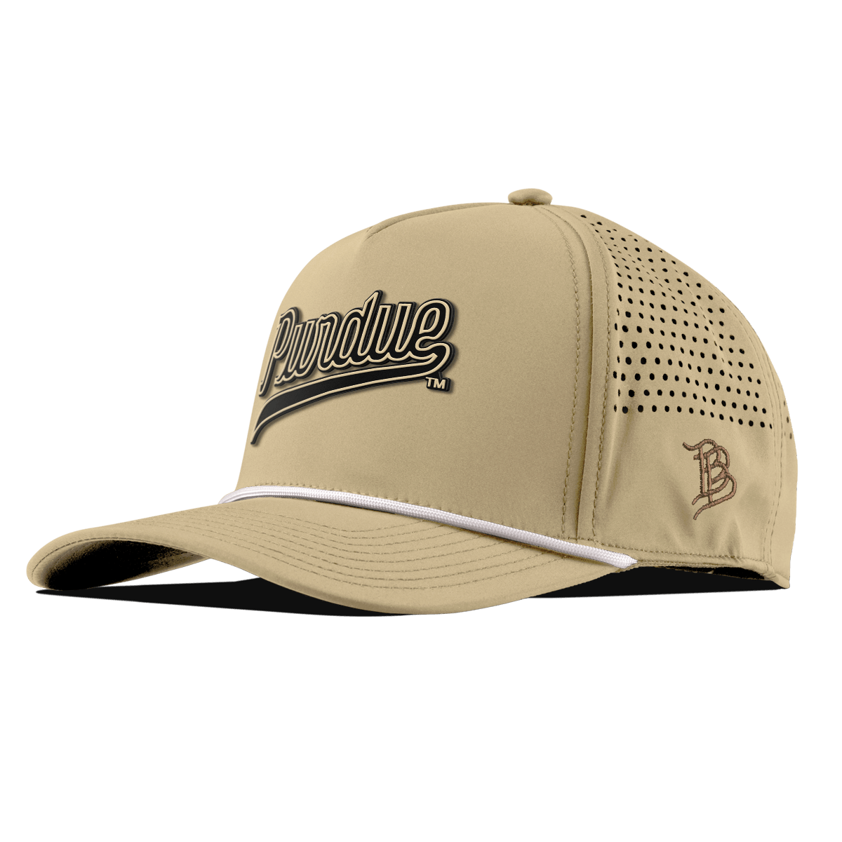 Purdue University "Purdue Script" Curved 5 Panel Rope Desert