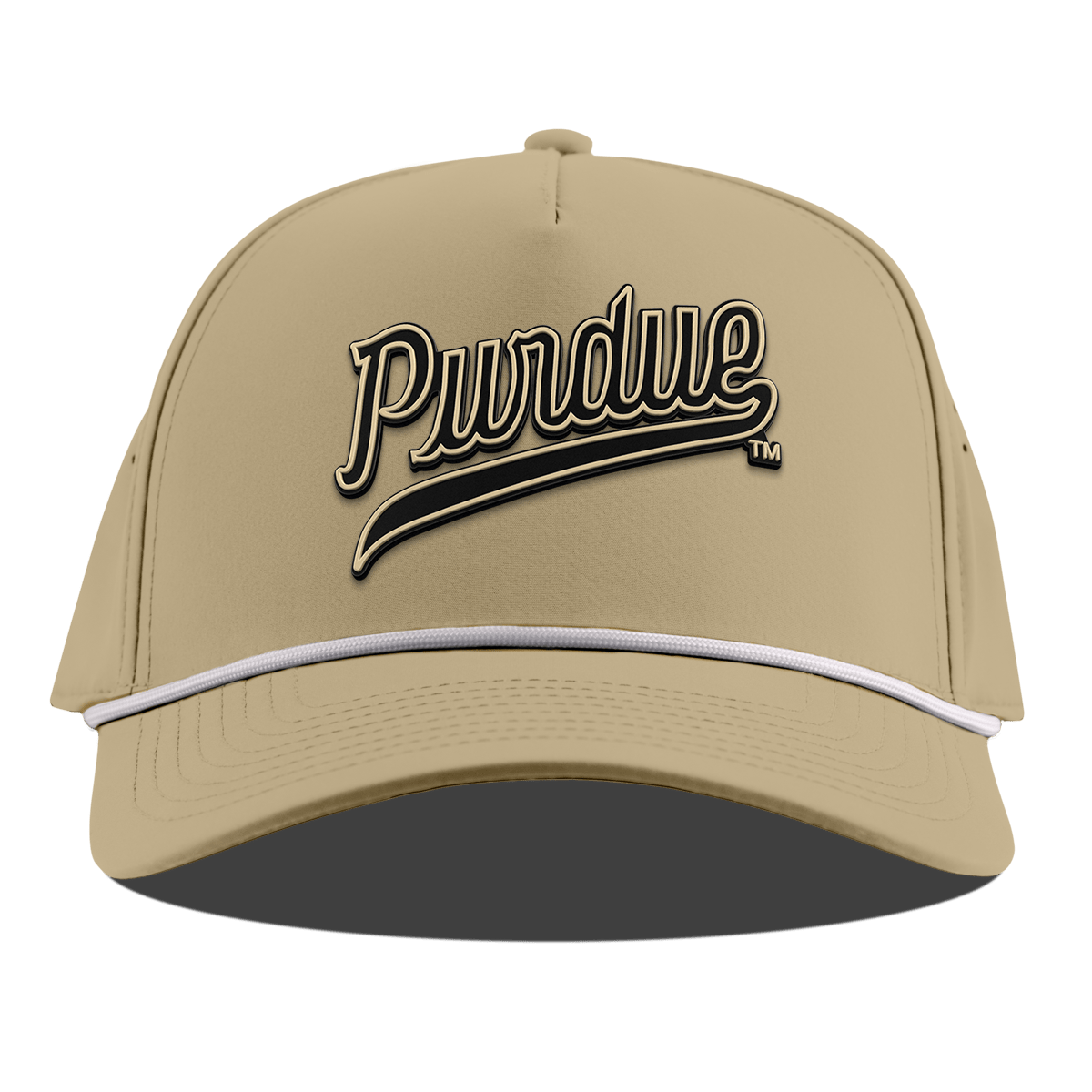 Purdue University "Purdue Script" Curved 5 Panel Rope Desert