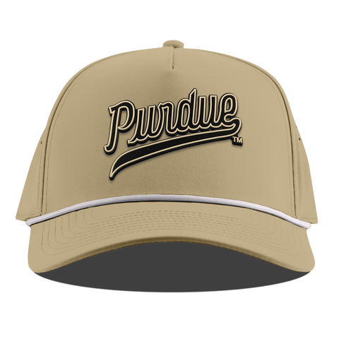 Purdue University "Purdue Script" Curved 5 Panel Rope Desert