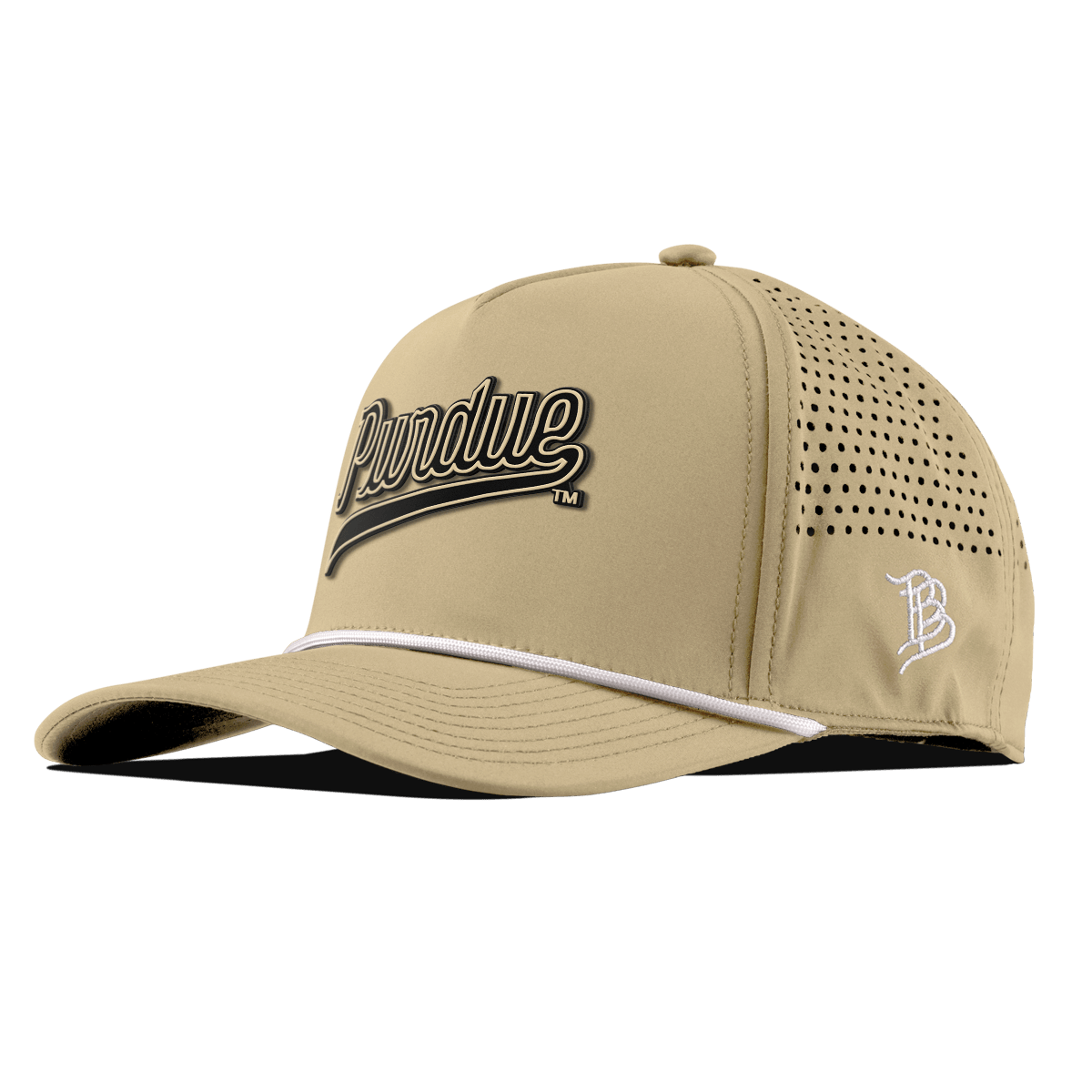 Purdue University "Purdue Script" Curved 5 Panel Rope Desert