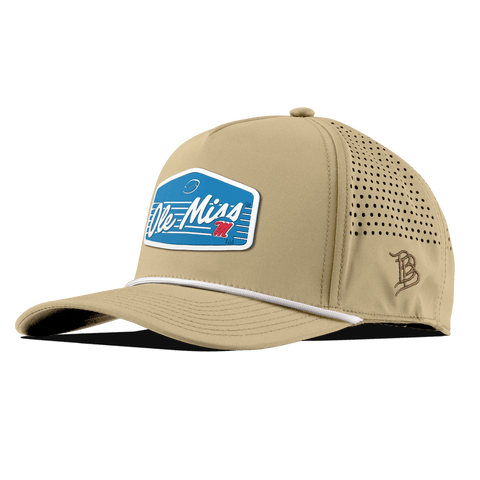 University of Mississippi "Rebel Football" Curved 5 Panel Rope Desert