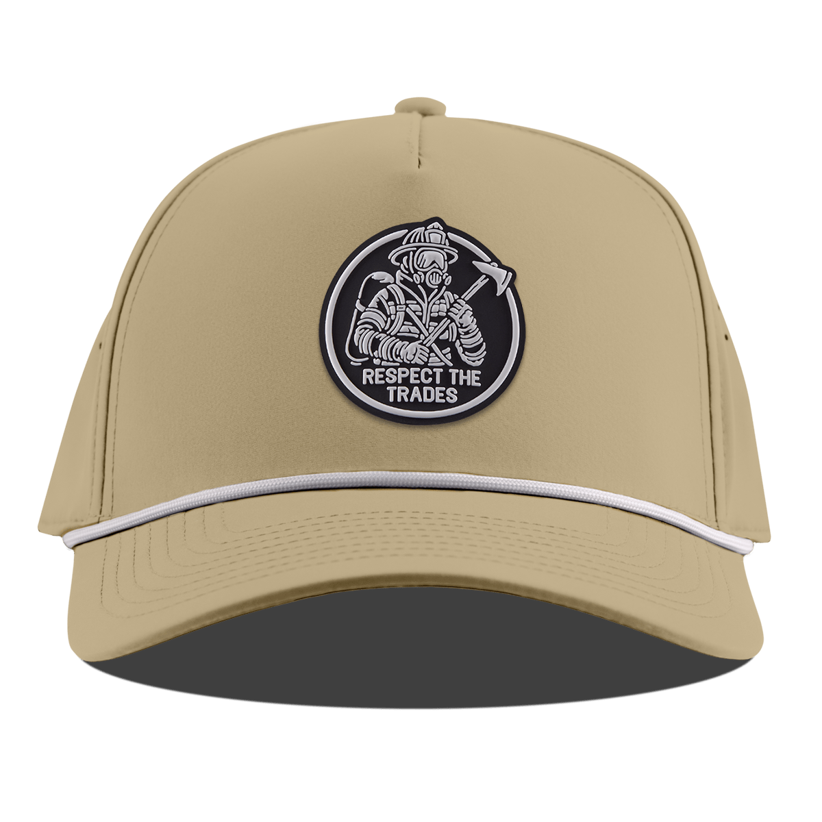 Respect The Trades Firefighter Curved 5 Panel Rope Desert