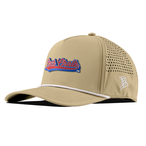 University of Kansas KU "Rock Chalk Red and Blue Script" Curved 5 Panel Rope