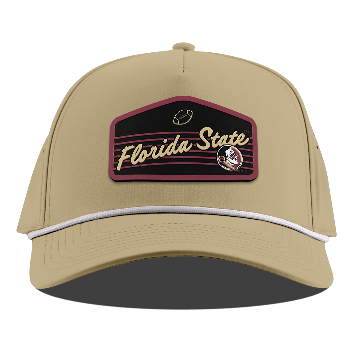 Florida State University "Seminole Football" Curved 5 Panel Rope Desert