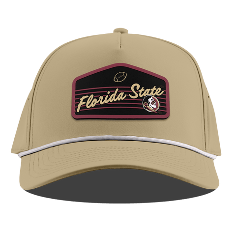 Florida State University "Seminole Football" Curved 5 Panel Rope Desert