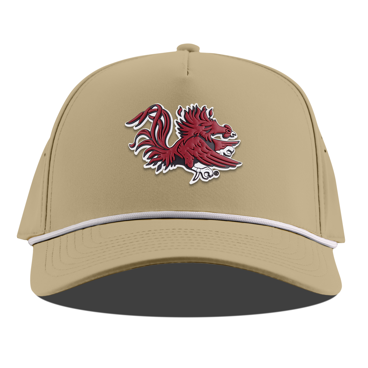 University of South Carolina "Sir Big Spur Logo" Curved 5 Panel Rope Desert