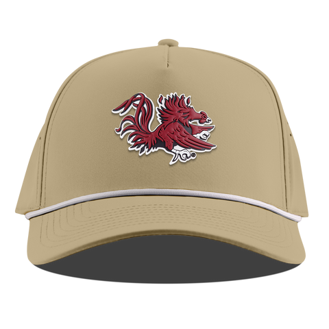 University of South Carolina "Sir Big Spur Logo" Curved 5 Panel Rope Desert