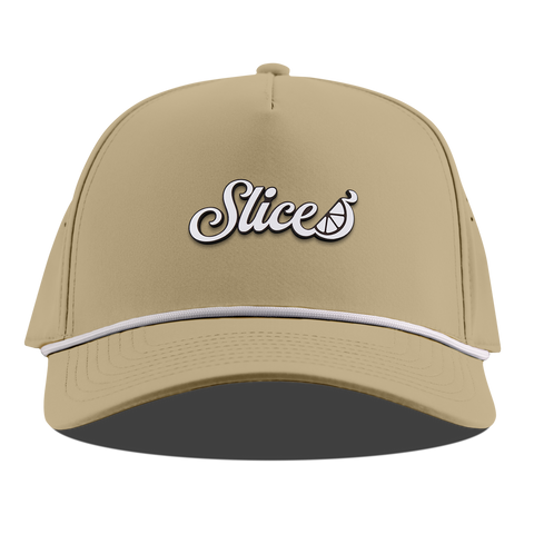 Sliced Script Curved 5 Panel Rope Desert