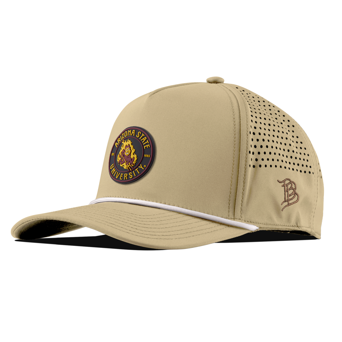 Arizona State University "Sparky's Legacy Dark" Curved 5 Panel Rope Desert/White